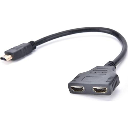 30CM V1.4 1080P HDMI-compatible 1 Male To Dual HDMI-compatible 2 Female Y Splitter Cable Adapter HD LED LCD TV