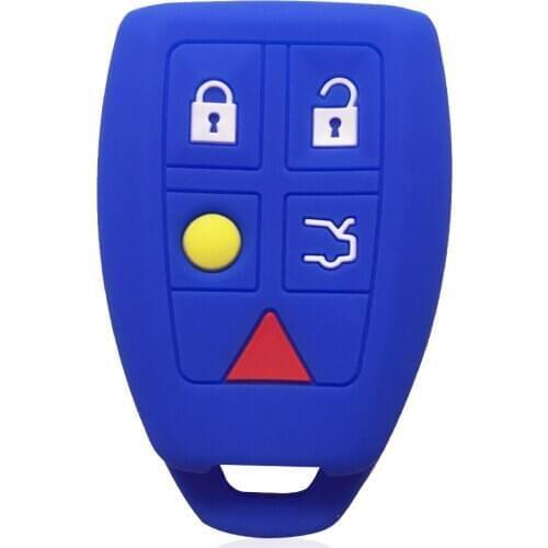 5 Buttons Silicone Car Key Shell Case Cover Holder for Volvo S40 XC70 XC90 V50 V70 S60 Fob Accessories Keychain Protection Skin