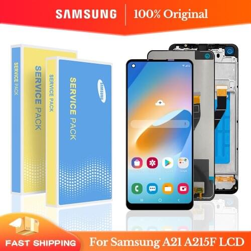 6.5'' Original For Samsung Galaxy A21 A215 LCD Display Touch Screen Digitizer For Samsung A21 A215 SM-A215U Display Replacement