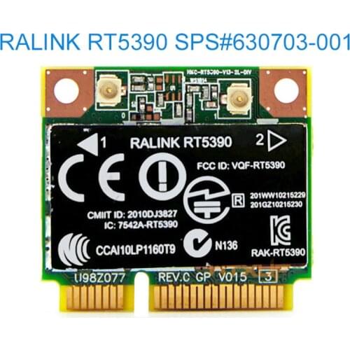 RaLink RT5390 Half Mini PCIe Wlan Wireless WIFI Card 150mpbs SPS:630703-001 for HP G7 CQ57 436 435 431 4230S 4330S wholesale
