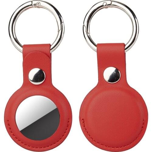 PU Leather Case for Airtags Protective Keychain Sleeve Cover For Apple Airtag Location Tracker Anti-lost Accessories