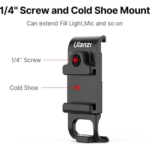 Ulanzi Battery Side Door for GoPro Hero 9 Black Metal Battery Lid Type-C Charging Port Cold-shoe Mount 1/4 Screw