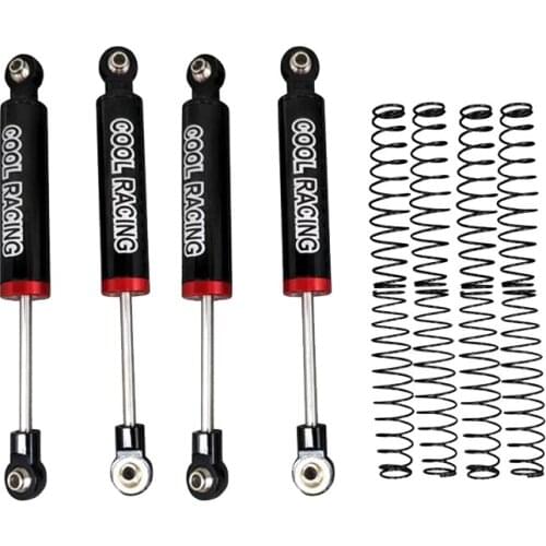 COOL RACING 4PCS Oil Suspension Shock Absorber Internal Spring Shock Absorber 90Mm For SCX10 D90 WRAITH TRX-4 90046 RC