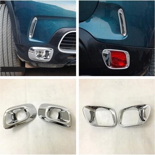 For CITROEN C5 Aircross 2017 2018 Chrome Front Rear Fog Light Frame Cover Car Detector Stick Styling