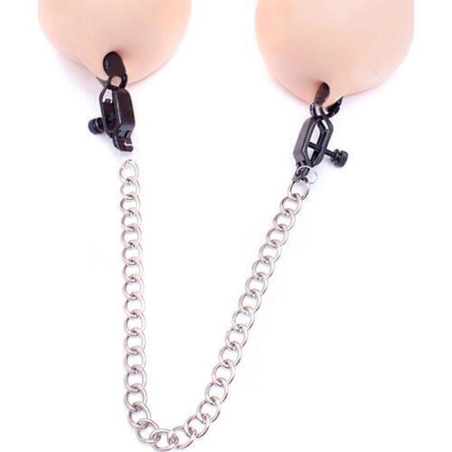 Metal Nipple Clamp Brest Labia Clips with Chain Flirting Adult Game Sex Toys for woman perfect gift for yourself or your lover