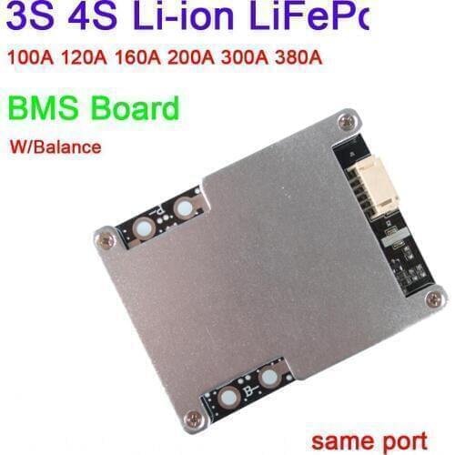 4S 3S 12V 100A 200A 300A 380A Lithium Li-ion LiFePo4 Battery Protection Board W BMS Balance High current UPS Inverter 3.2V 3.7V