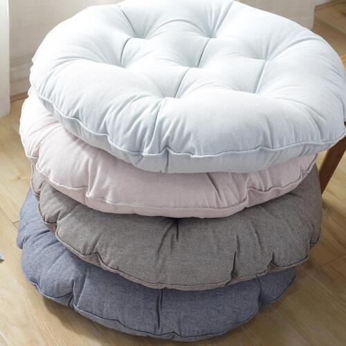 Cotton And Linen Art Futon Thickening Soft Thick Pure Colorful Decorative Office Chair Pad Round Cushion Sofa Seat Cushions Yoga