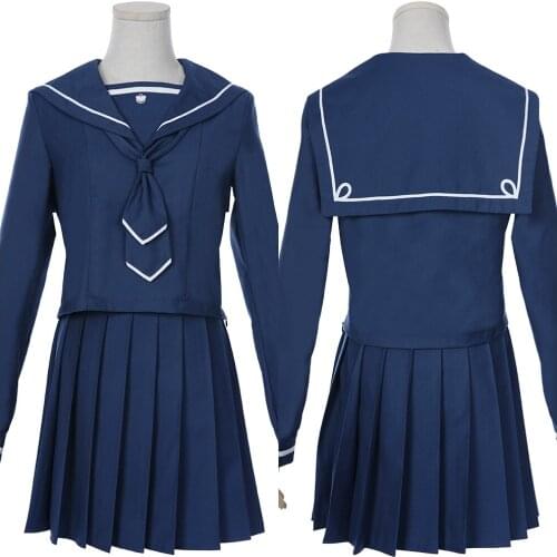 Houkago Teibou Nisshi/Diary of Our Days at the Breakwater Hina Tsurugi JK Uniform Sailor Suit Dress Cosplay Costume