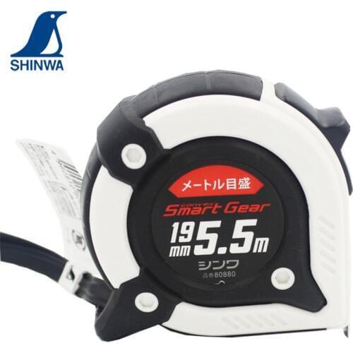 SHINWA Penguin Metric Tape Measure Ruler SMART GEAR Shock Absorber Belt Clip Hand Strap 5.5M