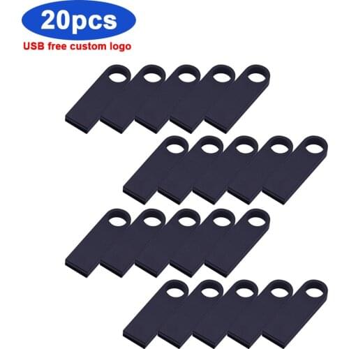 Metal usb 2.0 flash drive 64GB 32GB 16GB 8GB 128GB 4gb pen drive pendrive waterproof metal usb flash 20 pcs Customize logo free