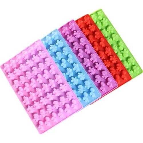 48 Cavity Multi-Purpose Cute Little Dinosaur Silicone Chocolate Mold Ice Tray Mold Soft Candy Mold DIY Kitchen Cake Mold Tool