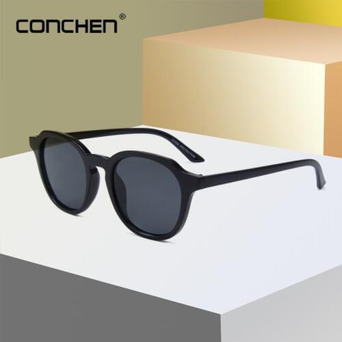 CONCHEN 2019 New Brand Round Frame Sunglasses For Men Plastic Gafas de sol Men Fashion Square Driving Eyewear Travel Sun Glasses