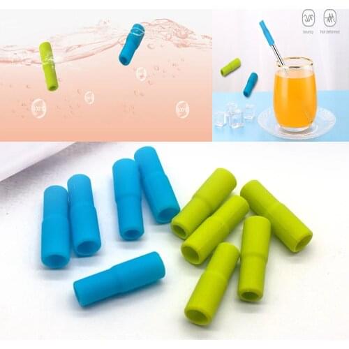 Food grade soft silicone nozzle for 9mm wide stainless steel straws, reusable metal straws and plastic replacement straws