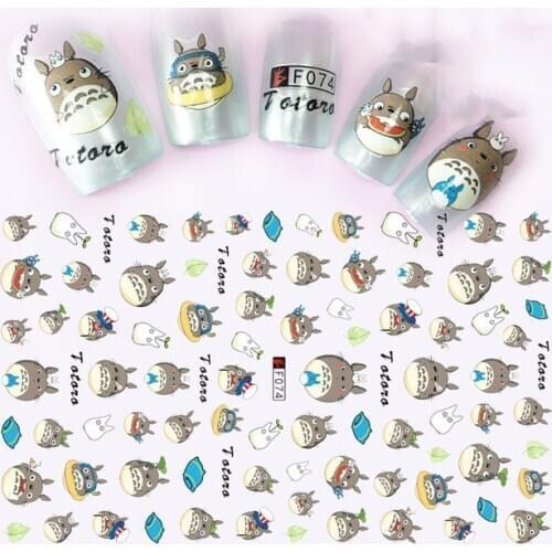3D Nail Sticker Animal Anime Kids Slider Nails Art Decoration Wraps Decals Cute Design Adhesive Manicure Tips Stickers Pegatina