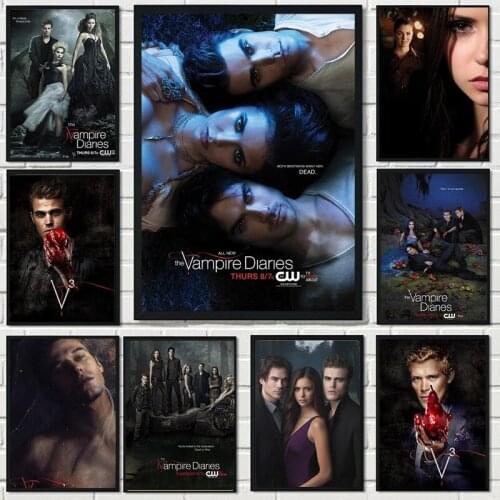 Classic Movie TV The Vampire Diaries Canvas Painting Posters Prints Wall Art Pictures Bedroom Living Room Bar Home Decor Cuadros