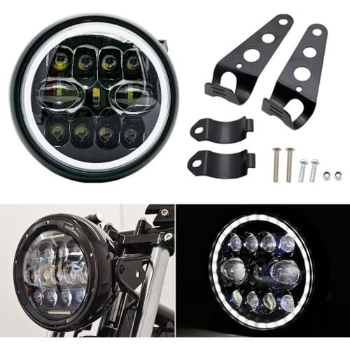 New Universal 7.5" Motorcycle Round Headlight Turn Signal light Head Lamp For Bobber Honda Yamaha Kawasaki Hornet 600 Motorcycle