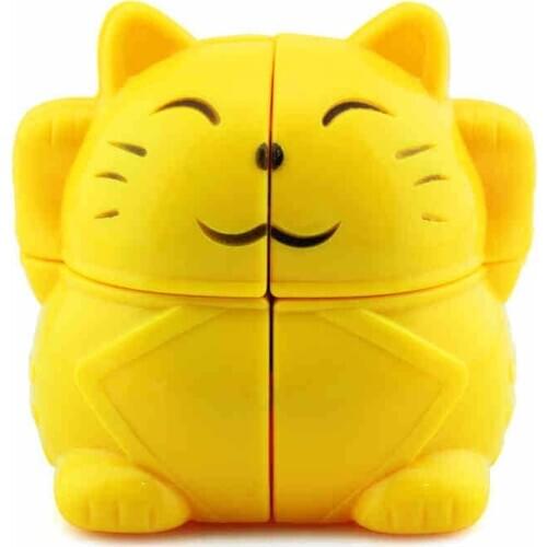 Original High Quality YongJun Money Cat 2x2x2 Magic Cube YJ 2x2 Speed Puzzle Christmas Gift Ideas Kids Toys For Children