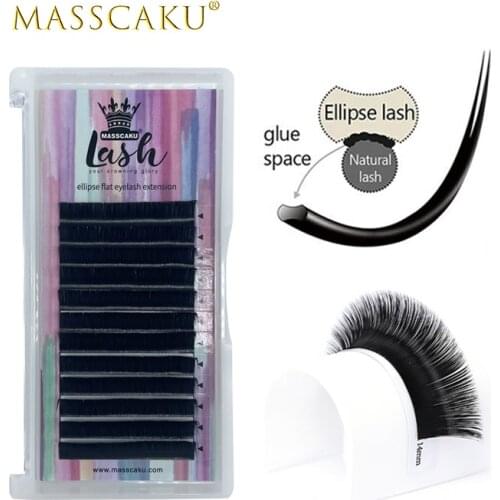 Outstanding Quality Soft Matte Black C/D curl 0.15mm 0.20mm eyelash extensions flat eyelashes lash tray For Makeup