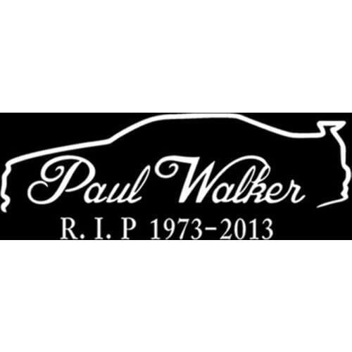 Paul Walker Skyline R34 Memorial RIP Reflective Vinyl Sticker Decal Graphic Car Van Bumper Window