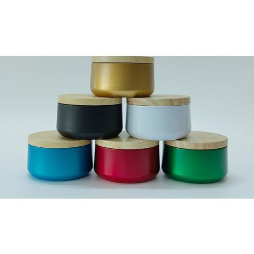 Luxury Metal Black Candle Jars with Lid Bulk Wholesale Candle Jar Empty Container Candle Box Tin Cream Cosmetic Container Round