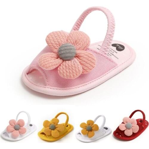 2021 Summer Baby Fashion Sandals Sunflower Soft Breathable Toddler Kids Shoes Baby Girls Little Princess Soft Sole Sandal