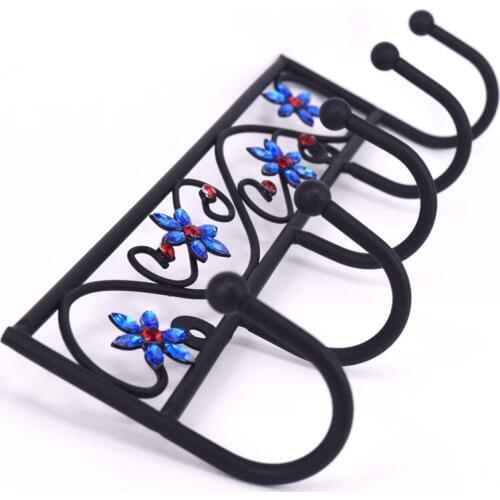 Glass Metal Decorative Wall Hooks Hat Coat Hook Hanger