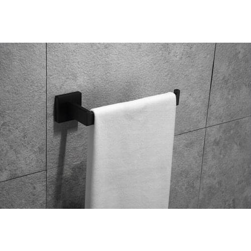 Sus304 Stainless Steel Towel Hook Bathroom Hardware Towel Rack Bath Towel Rack Hanging Holder Black