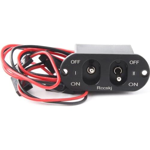 Rccskj Heavy Current Dual Charging Switch Fit FUTABA/ JR connector For RC Car Airplane Model