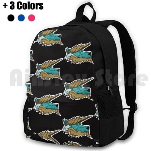 Zinogre Headshot Outdoor Hiking Backpack Waterproof Camping Travel Zinogre Monster Hunter Video Game