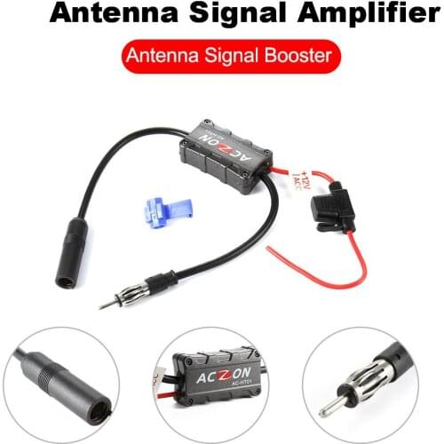 Universal Auto Car Radio FM Antenna Signal Amp Amplifier Marine Car Vehicle Boat RV Signal Enhance Device