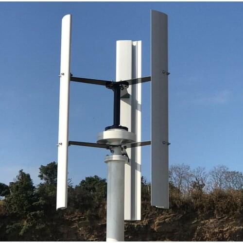 600W Permanent Magnet Vertical Axis 12V/24V/48V Wind Turbine Generator With Low Wind Speed MPPT Controller On Grid Inverter