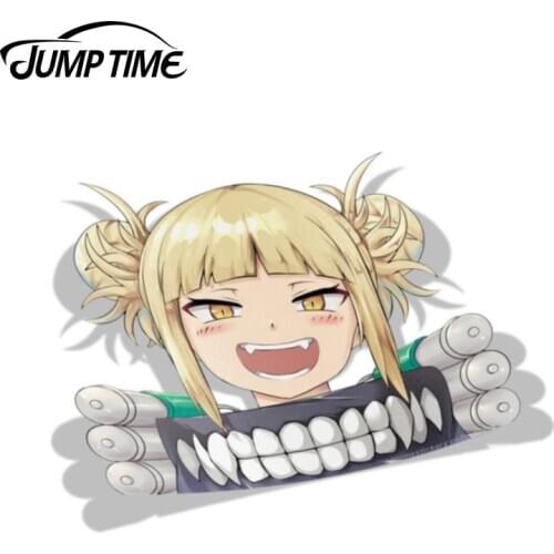 Jump Time 13cm x 10.8cm Himiko Toga My Hero Academia Anime Car Stickers Waifu Decals Car Styling Motorcycle Car Accessories