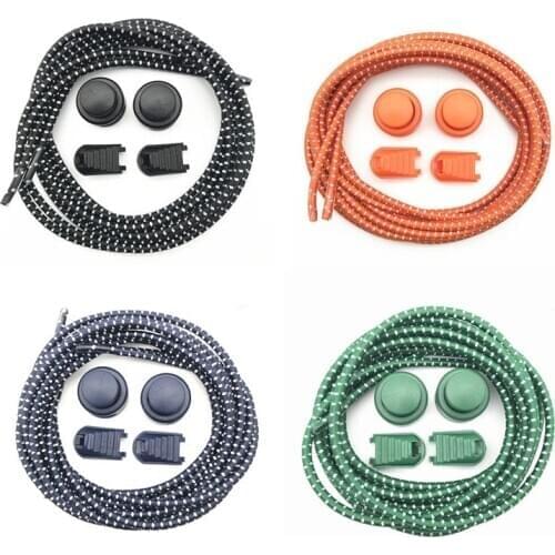 1 Pair Hot Sale Elastic Shoelaces Stretching Locking Shoe Laces Solid Color No Tie Shoelaces For Running/Jogging/Triathlon XYR