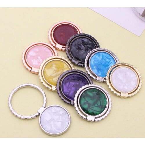 1PC Round Metal Shell Finger Ring Phone Stand Holder Mobile Phone Holder Stand for IPhone for Huawei All Smartphone Sticker