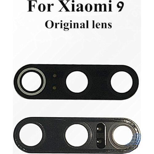 100% Original Glass lens For Xiaomi 9 mi9 Camera lens Cover Case With stickers Replacement parts