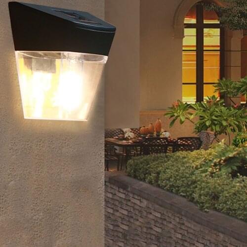 2pcs LED Solar Wall Light 2800-3200K Waterproof Smart-Light Control Lamp Garden Balcony Street Lighting Decoration