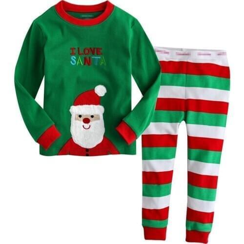 2021 Christmas Pajamas for Girls Sleepwear Kids Nightwear Childrens Homewear for Boy Warm Pyjamas Kid Noel Child Xmas Pjs
