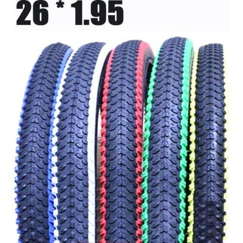26 * 1.95 MTB Bicycle Cycling Tires 60/90 TPI 60/120 PSI Nonslip Cycling Bike Tire Multicolor Bike Tire