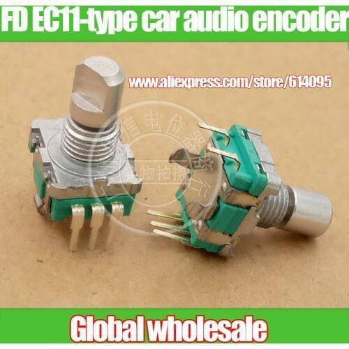 4pcs FD EC11-type car audio encoder potentiometer / with switch stepping 24 points 13MMF DC11B2421410-TTC