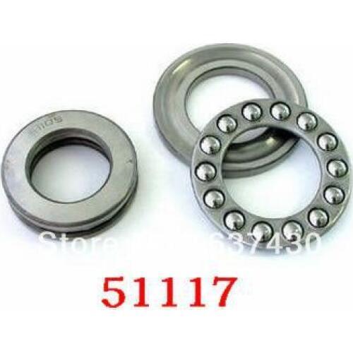 5sets/lot Axial ball thrust bearings 51117 8117 plane thrust ball bearing 85x110x19 mm