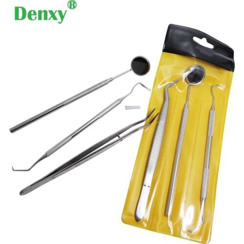 Denxy 5 pack Dental Oral Care Tool Dentist probe Orthodontic bracket Use Dental Teeth Whitening Dental Clinic Use