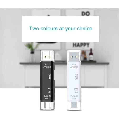5 in 1 USB 3.0 Type C / USB / Micro USB SD TF Memory Card Reader OTG Adapter Connector High Speed Memory Card Reader