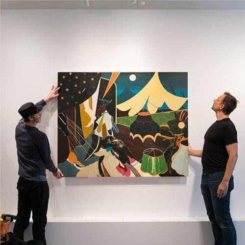 Abstract 100% Handpainted Oil Painting Canvas Decorative Wall Art Aesthetic for Home Design Living Room Bedroom Decoration Gift