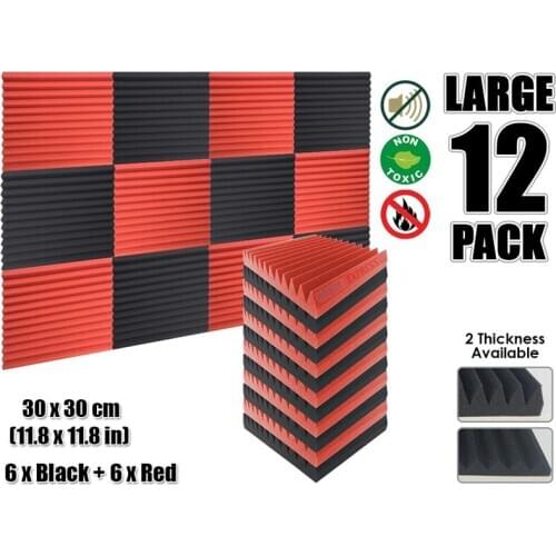 Arrowzoom Multi-Wedge 12T Acoustic Studio Foam Tile Sound Absorption Panel 30 x 30 cm (11.8 x 11.8") Color Combi KK1167