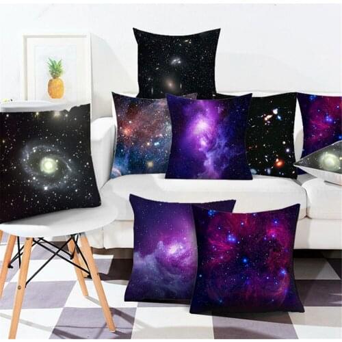 Fuwatacchi Cushion Cover Universe Galaxy Nebula Throw Pillowcases Office Decorative Pillow Case for Home Sofa Car Pillows Cover