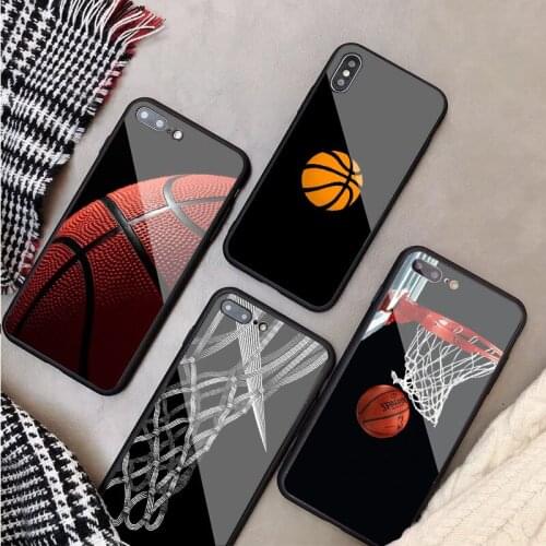 I love basketball Tempered Glass Phone Case For iphone 12 11 Pro Max 5 6 7 8 X XS XR XSMax Shell 12Pro Max Cover Shell
