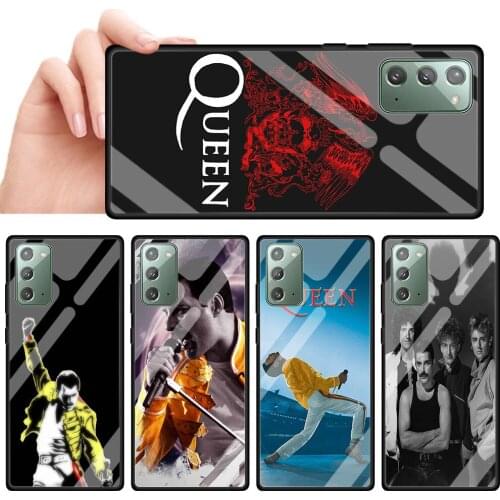 Queen Freddie Mercury Case For Samsung Note 20 Ultra 10 Plus 5G 10 Lite 20 10 9 8 Tempered Glass Smartphone Painted Back Cover