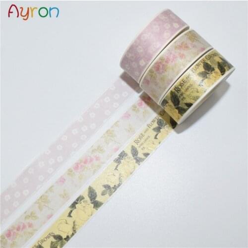 15mm * 10m Colorful Season of Flowers Decorative Washi Tape DIY Scrapbooking Masking Tape School Office Supply Escolar Papelaria