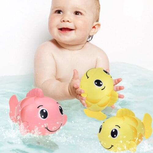 Baby Bath Toys Childrens Water Toys Baby Bath Chain Wind Up Swimming Goldfish Baby Bathroom Toys