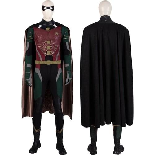 Halloween Superhero Robin Cosplay Costume Adult Battle suits Outfit Party Full Props Suit